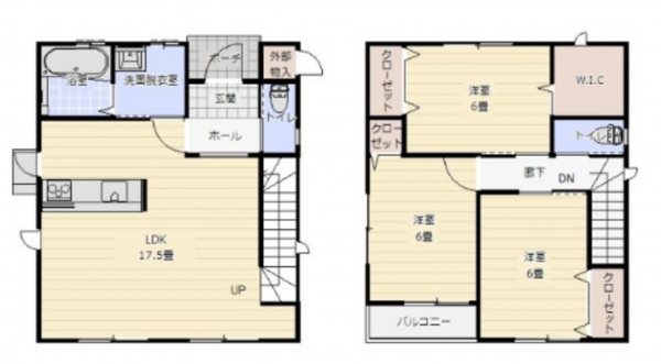 宮崎市大字本郷北方、中古一戸建ての間取り画像です