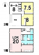 宮崎市大橋、中古一戸建ての間取り画像です