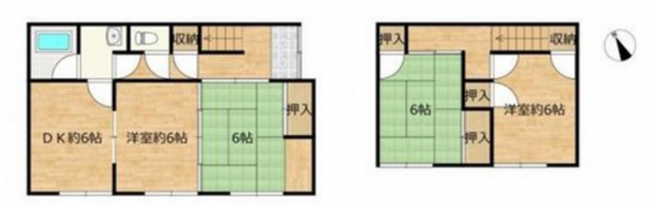 宮崎市佐土原町、中古一戸建ての間取り画像です