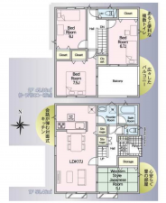 宮崎市佐土原町、新築一戸建ての間取り画像です