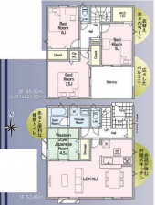 宮崎市佐土原町、新築一戸建ての間取り画像です