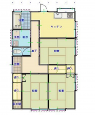 宮崎市大字恒久、中古一戸建ての間取り画像です