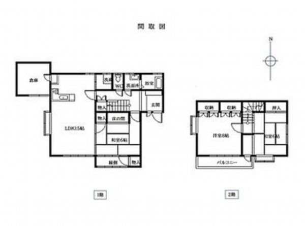 宮崎市日ノ出町、中古一戸建ての間取り画像です