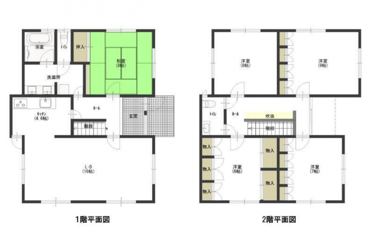 宮崎市大字恒久、中古一戸建ての間取り画像です