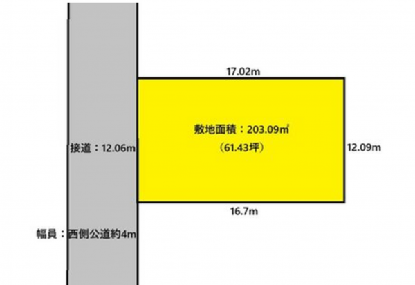宮崎市阿波岐原町、土地の画像です
