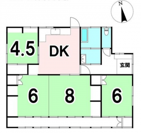 宮崎市大塚台西、中古一戸建ての間取り画像です