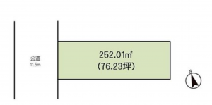 宮崎市潮見町、土地の間取り画像です