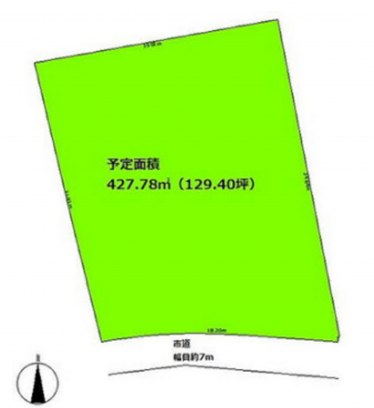 宮崎市吉村町、土地の間取り画像です