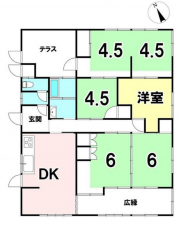 宮崎市大字広原、中古一戸建ての間取り画像です