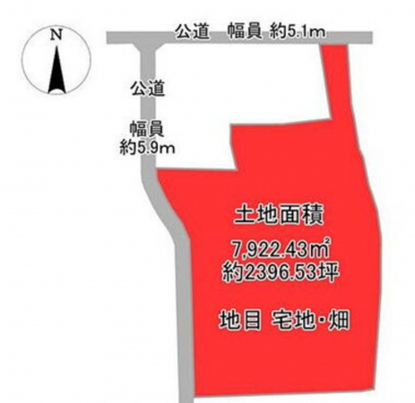 宮崎市清武町、土地の間取り画像です