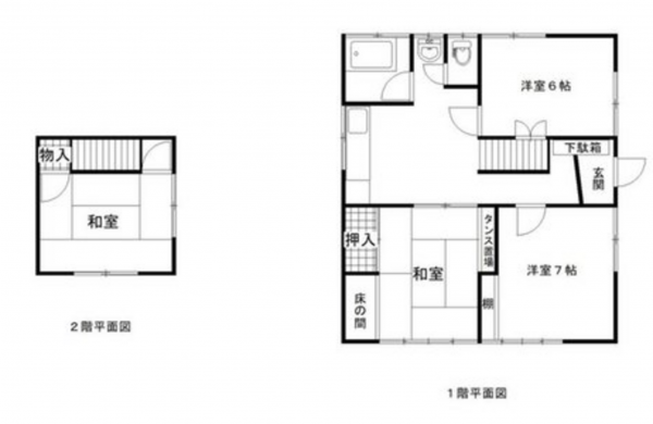 宮崎市月見ケ丘、中古一戸建ての間取り画像です