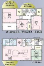 宮崎市恒久、新築一戸建ての間取り画像です