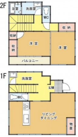 宮崎市清武町、中古一戸建ての間取り画像です