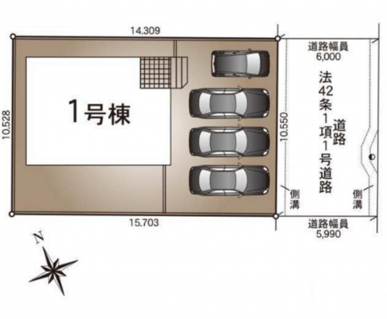 宮崎市恒久、新築一戸建ての画像です