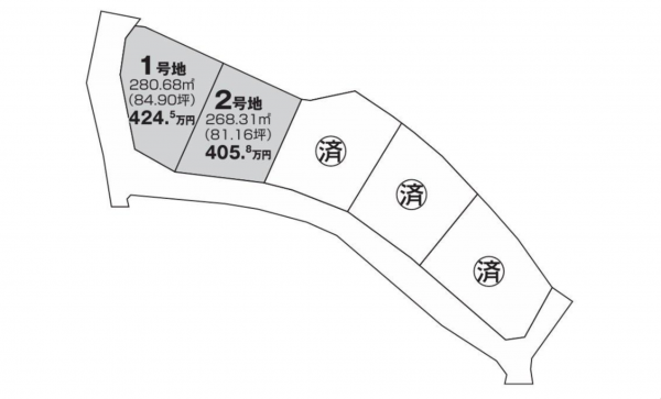 三豊市山本町大野、土地の間取り画像です