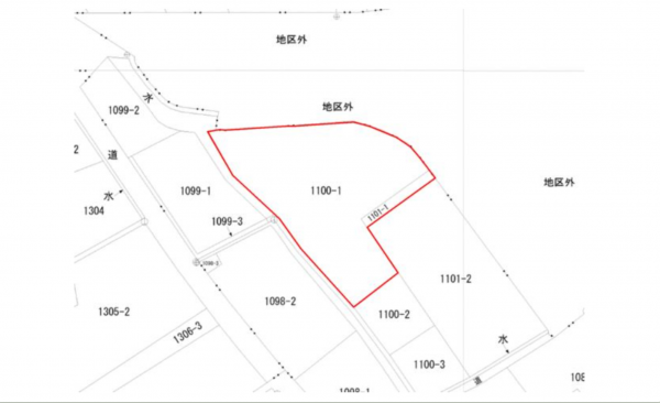 観音寺市大野原町大野原、土地の間取り画像です