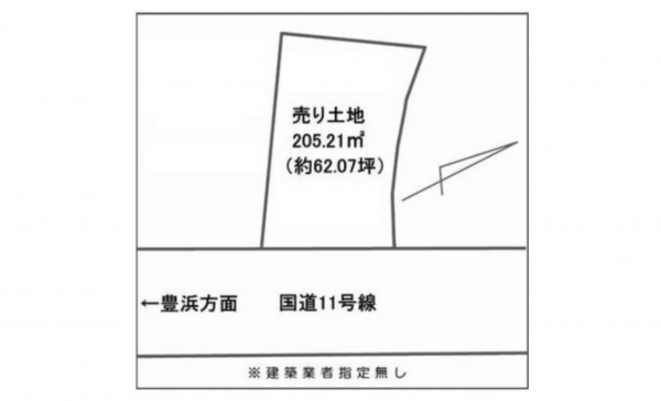 観音寺市大野原町大野原、土地の間取り画像です