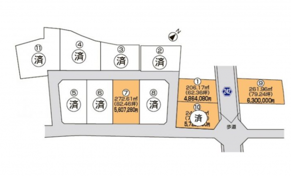 観音寺市柞田町、土地の間取り画像です