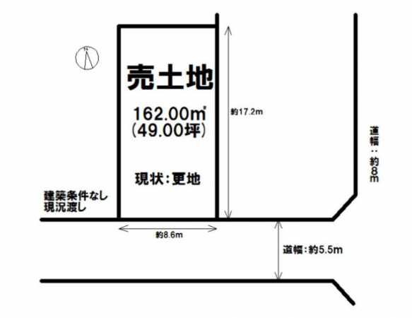 三豊市詫間町松崎、土地の間取り画像です