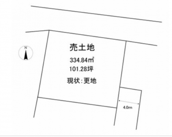 三豊市三野町吉津、土地の間取り画像です