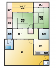 三豊市仁尾町仁尾丁、中古一戸建ての間取り画像です
