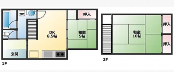 観音寺市高屋町、中古一戸建ての間取り画像です
