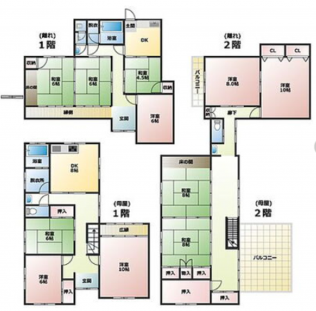 三豊市仁尾町仁尾丁、中古一戸建ての間取り画像です