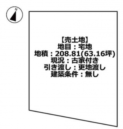 三豊市詫間町大浜、土地の間取り画像です