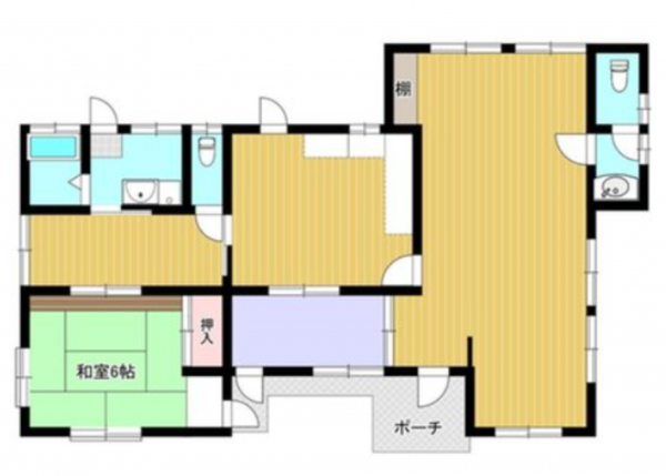 三豊市高瀬町下勝間、中古一戸建ての間取り画像です