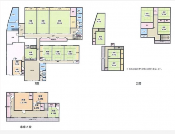 三豊市山本町大野、中古一戸建ての間取り画像です