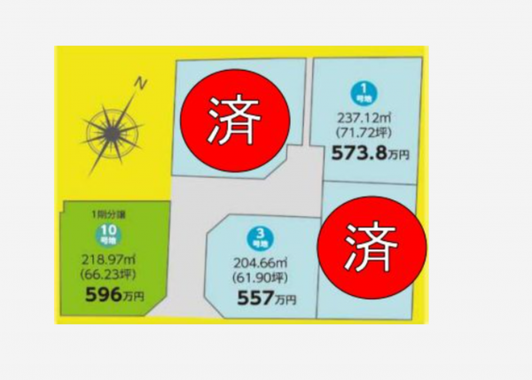 三豊市詫間町詫間、土地の間取り画像です