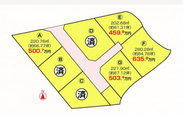 三豊市高瀬町上高瀬、土地の間取り画像です