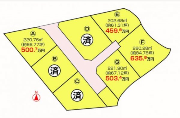 三豊市高瀬町上高瀬、土地の間取り画像です