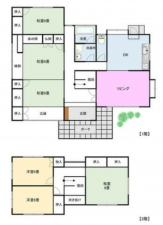観音寺市大野原町萩原、中古一戸建ての間取り画像です
