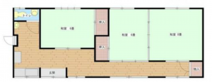 観音寺市柞田町、中古一戸建ての間取り画像です