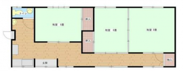 観音寺市柞田町、中古一戸建ての間取り画像です