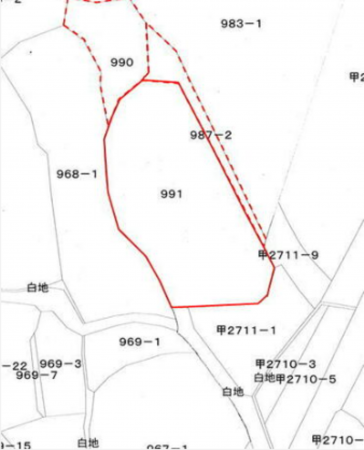 三豊市高瀬町羽方、土地の間取り画像です