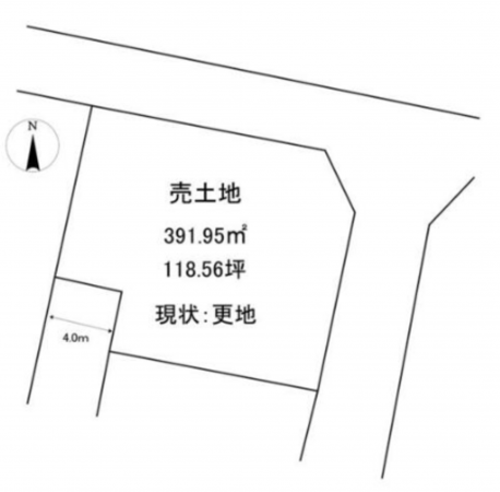 三豊市三野町吉津、土地の間取り画像です
