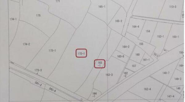 三豊市高瀬町比地、土地の間取り画像です