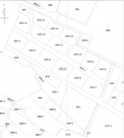 三豊市豊中町上高野、土地の間取り画像です