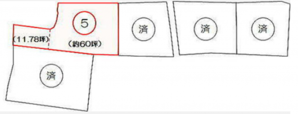 三豊市高瀬町下勝間、土地の間取り画像です