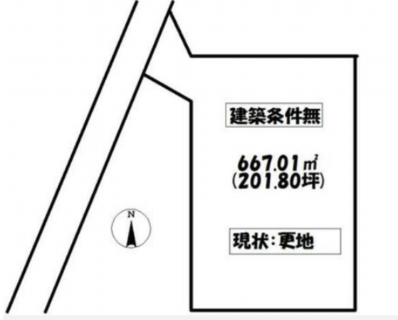 三豊市詫間町松崎、土地の間取り画像です