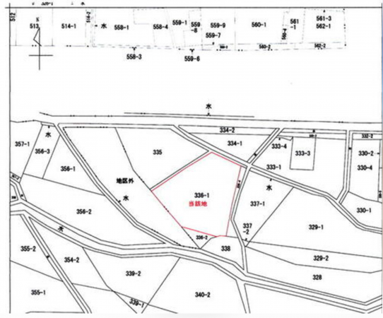観音寺市流岡町、土地の間取り画像です