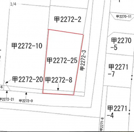観音寺市三本松町、土地の間取り画像です