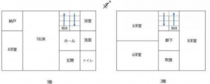 観音寺市観音寺町、中古一戸建ての間取り画像です