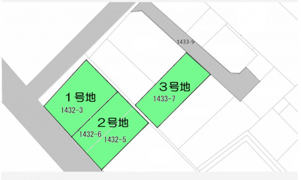 観音寺市植田町、土地の間取り画像です