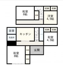 観音寺市柞田町、中古一戸建ての間取り画像です