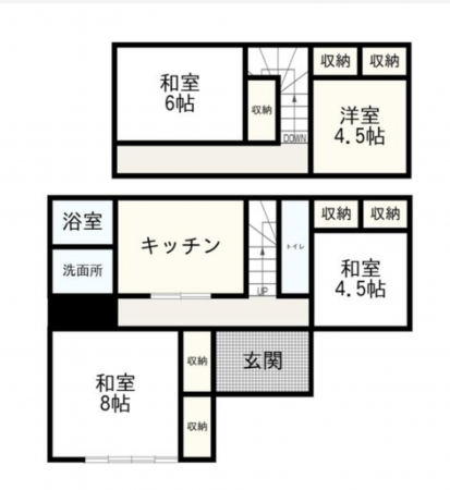 観音寺市柞田町、中古一戸建ての間取り画像です