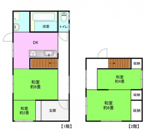 観音寺市西本町、中古一戸建ての間取り画像です