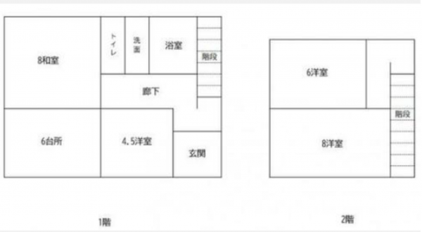 観音寺市柞田町、中古一戸建ての間取り画像です